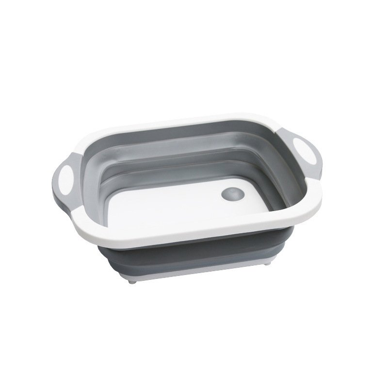 Multifunction Sink Cutting Board Chopping Board Folding Drain Basket Collapsible Cutting Board with Dish Tub Space Save Washing Board - gray Multifunction Sink Cutting Board Chopping Board Folding Drain Basket Collapsible Cutting Board with Dish Tub Space Save Washing Board - gray