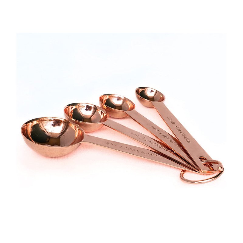 Kitchen Accessories 4Pcs/Set Measuring Cups Spoons Stainless Steel Plated Copper Wooden Handle Cooking Baking Tools - As pic show - 4Pcs/Set Kitchen Accessories 4Pcs/Set Measuring Cups Spoons Stainless Steel Plated Copper Wooden Handle Cooking Baking Tools - As pic show - 4Pcs/Set