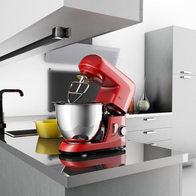4.3 Qt 550 W Tilt-Head Stainless Steel Bowl Electric Food Stand Mixer - red 4.3 Qt 550 W Tilt-Head Stainless Steel Bowl Electric Food Stand Mixer - red