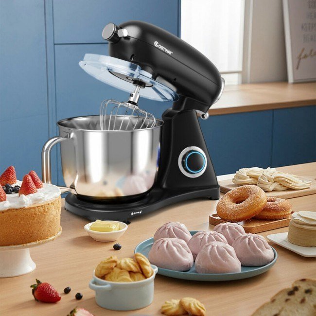 7 Quart 800W 6-Speed Electric Tilt-Head Food Stand Mixer - black 7 Quart 800W 6-Speed Electric Tilt-Head Food Stand Mixer - black
