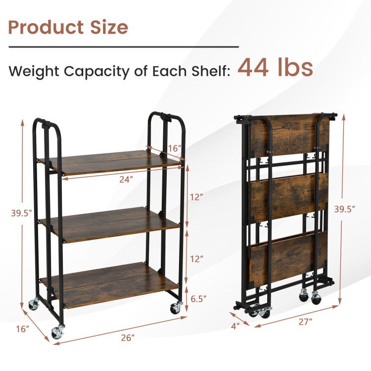 Mini Portable Kitchen Utility Serving Island Cart With Storage Shelves Mini Portable Kitchen Utility Serving Island Cart With Storage Shelves